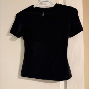 SKIMS Black Short Sleeve Tee